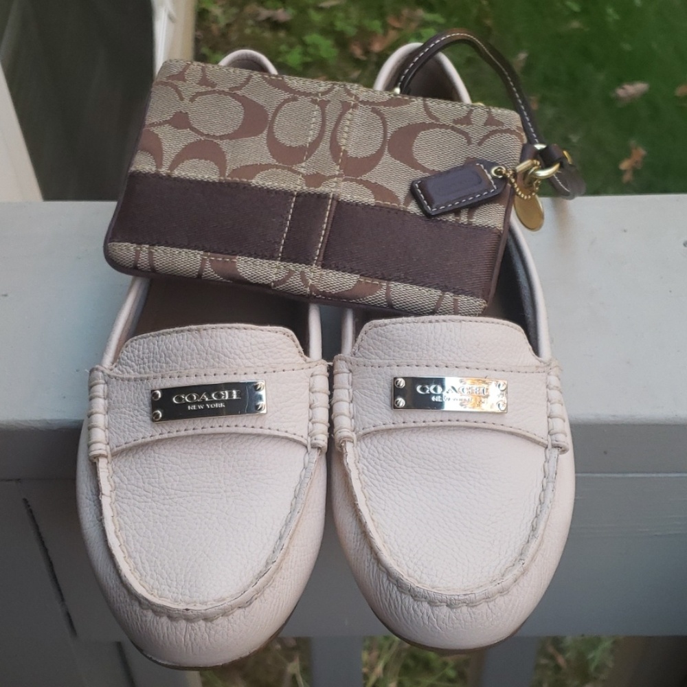 COACH LOAFERS AND WRISTLET!